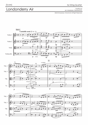 Londonderry Air [String Quartet] - Score Only