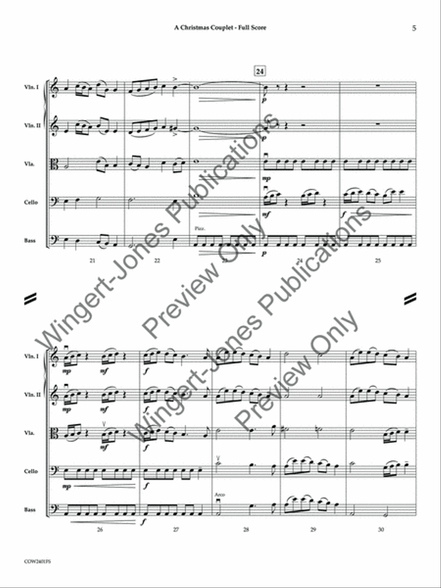 A Christmas Couplet A Christmas Couplet String Orchestra scores gallery preview page 6