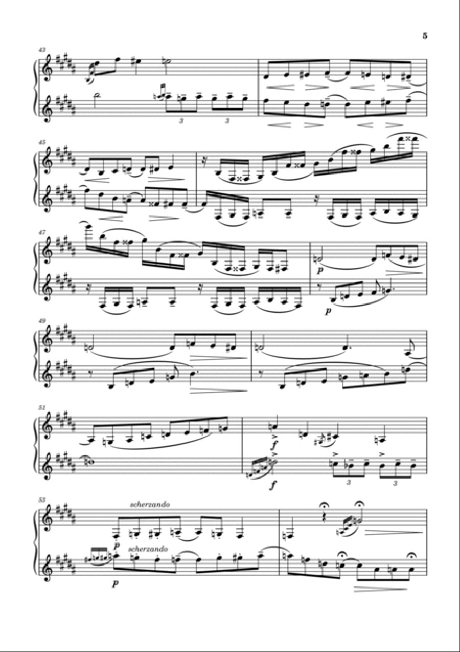 G.Gershwin: Rhapsody in Blue for two clarinets Clarinet Duet scores gallery preview page 5