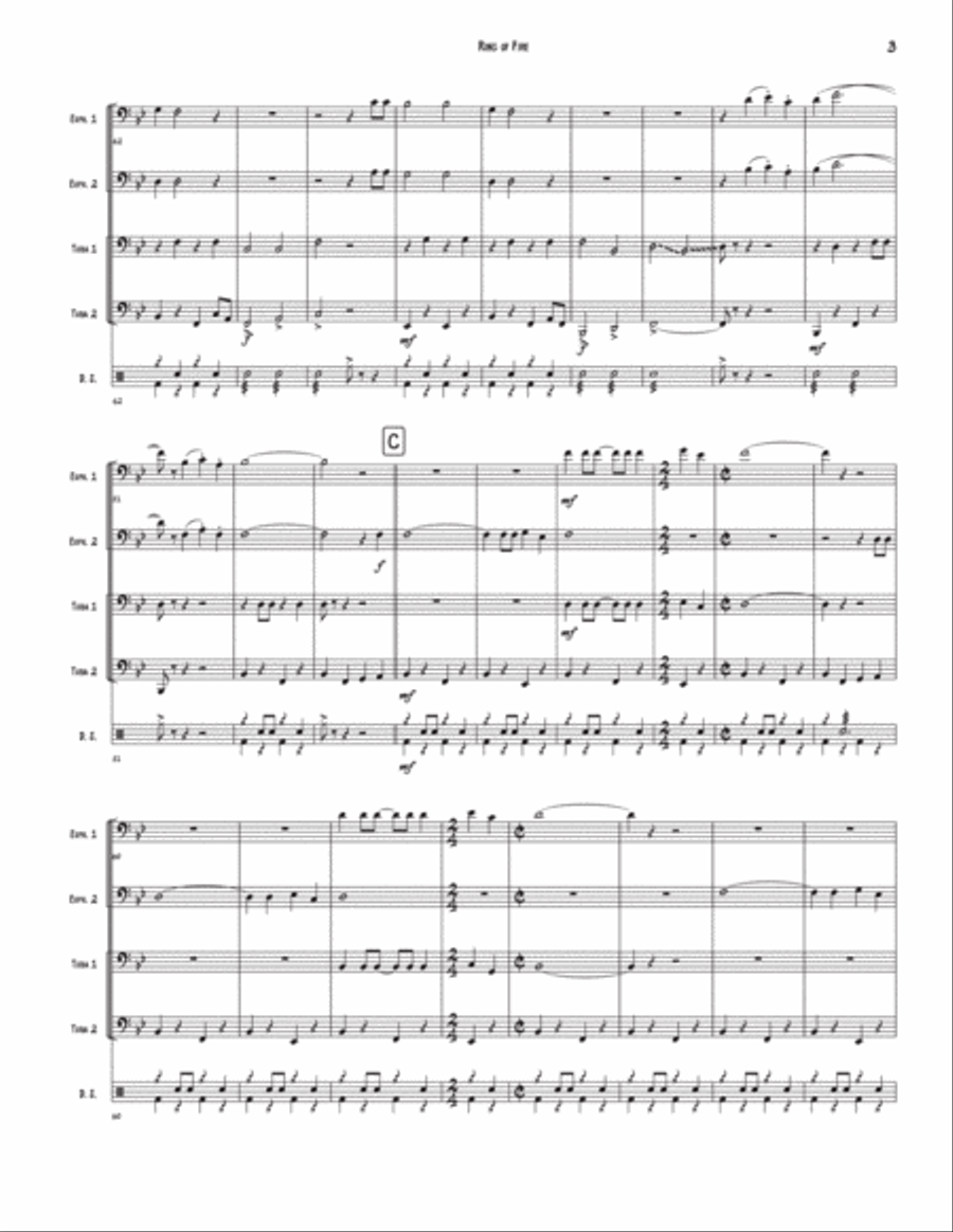 Ring Of Fire Brass Quartet scores gallery preview page 3