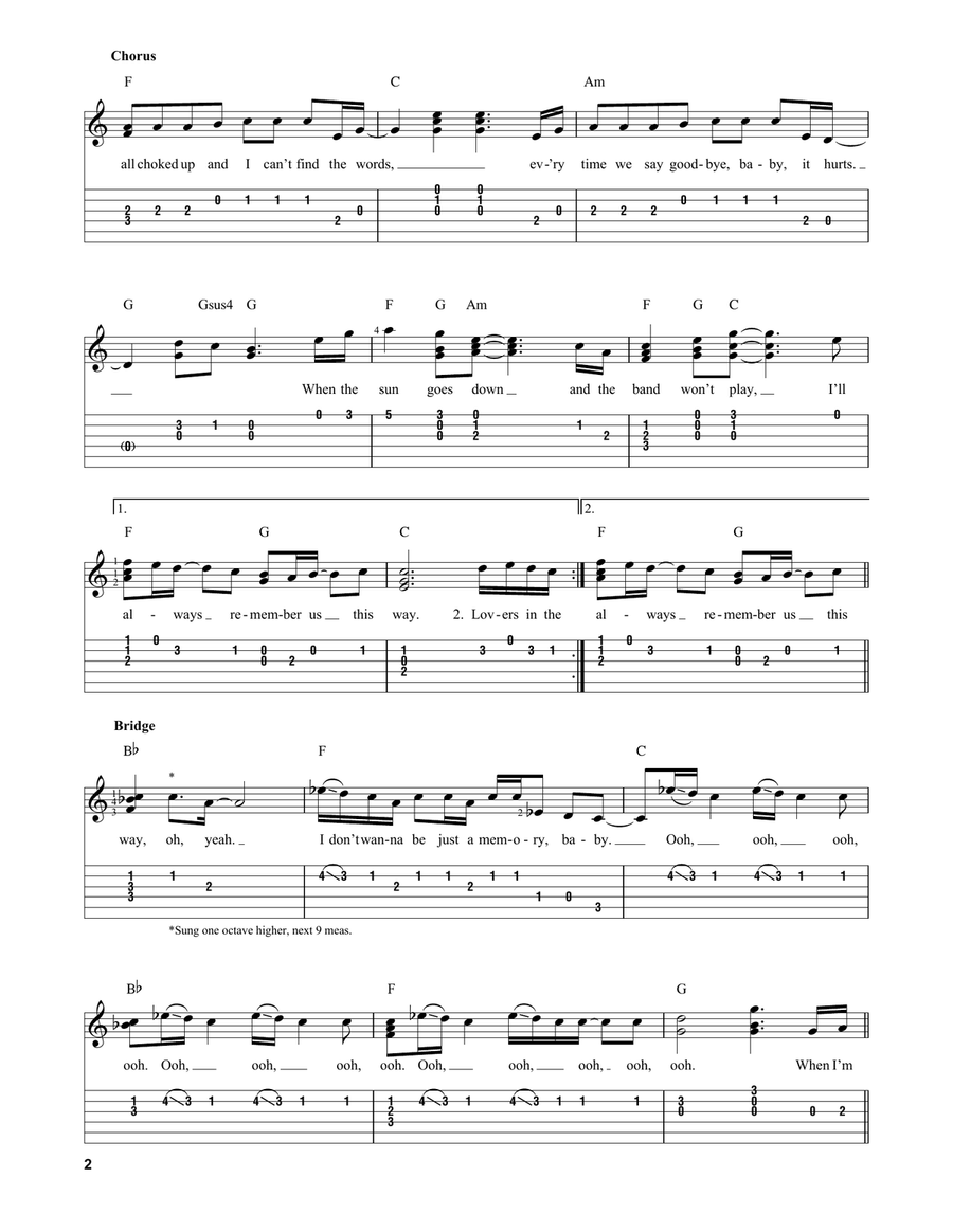 Always Remember Us This Way (from A Star Is Born) Acoustic Guitar scores gallery preview page 2