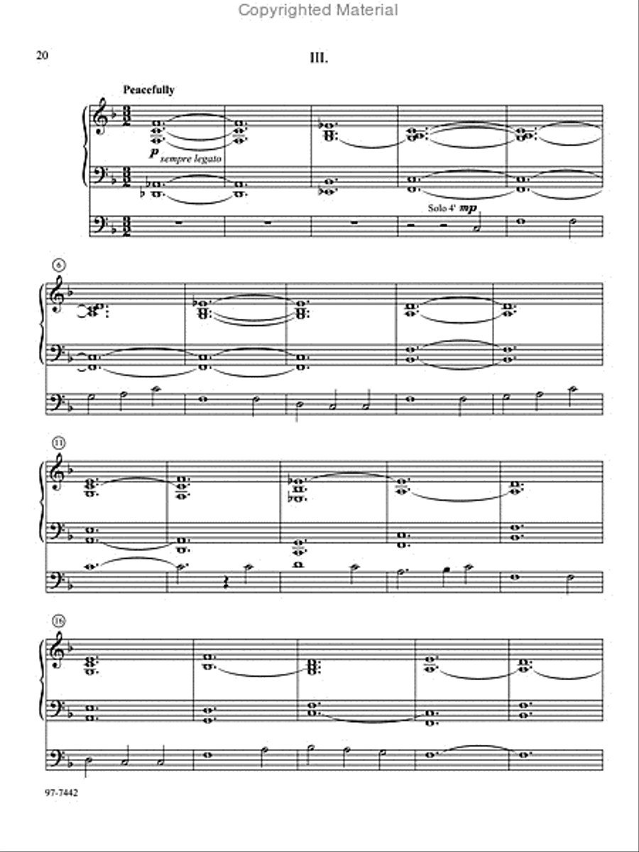 Variations on American Hymn Tunes for Keyboard Organ scores gallery preview page 13