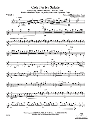 Cole Porter Salute: 1st Violin