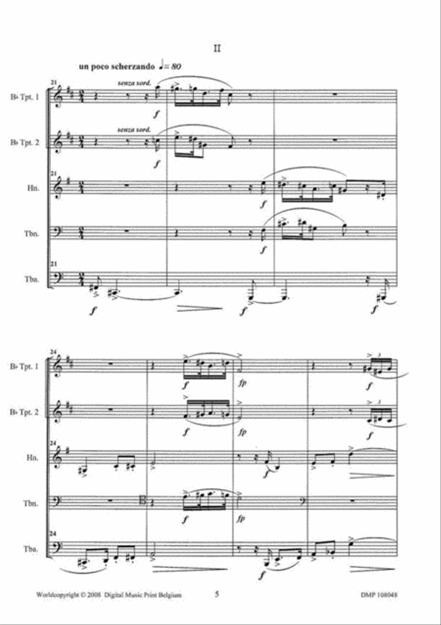 8 Aphorismi 8 Aphorismi Brass Quintet scores gallery preview page 3