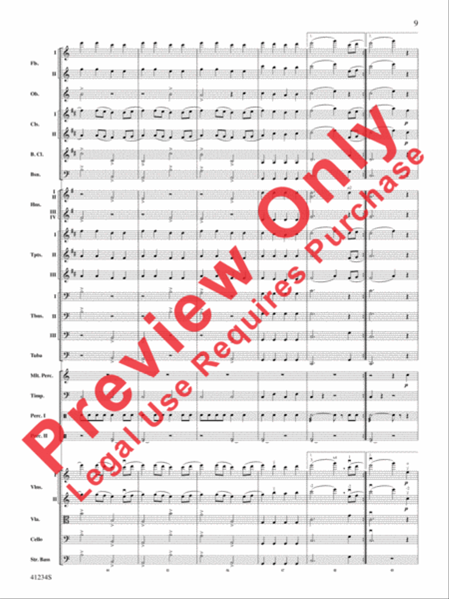 A Dance of Clowns Full Orchestra scores gallery preview page 10