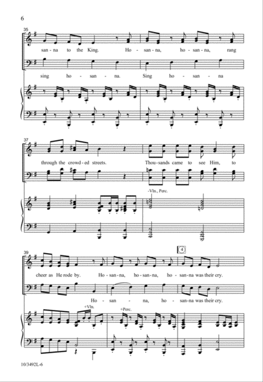 Hosanna, Hosanna! 4-Part scores gallery preview page 6