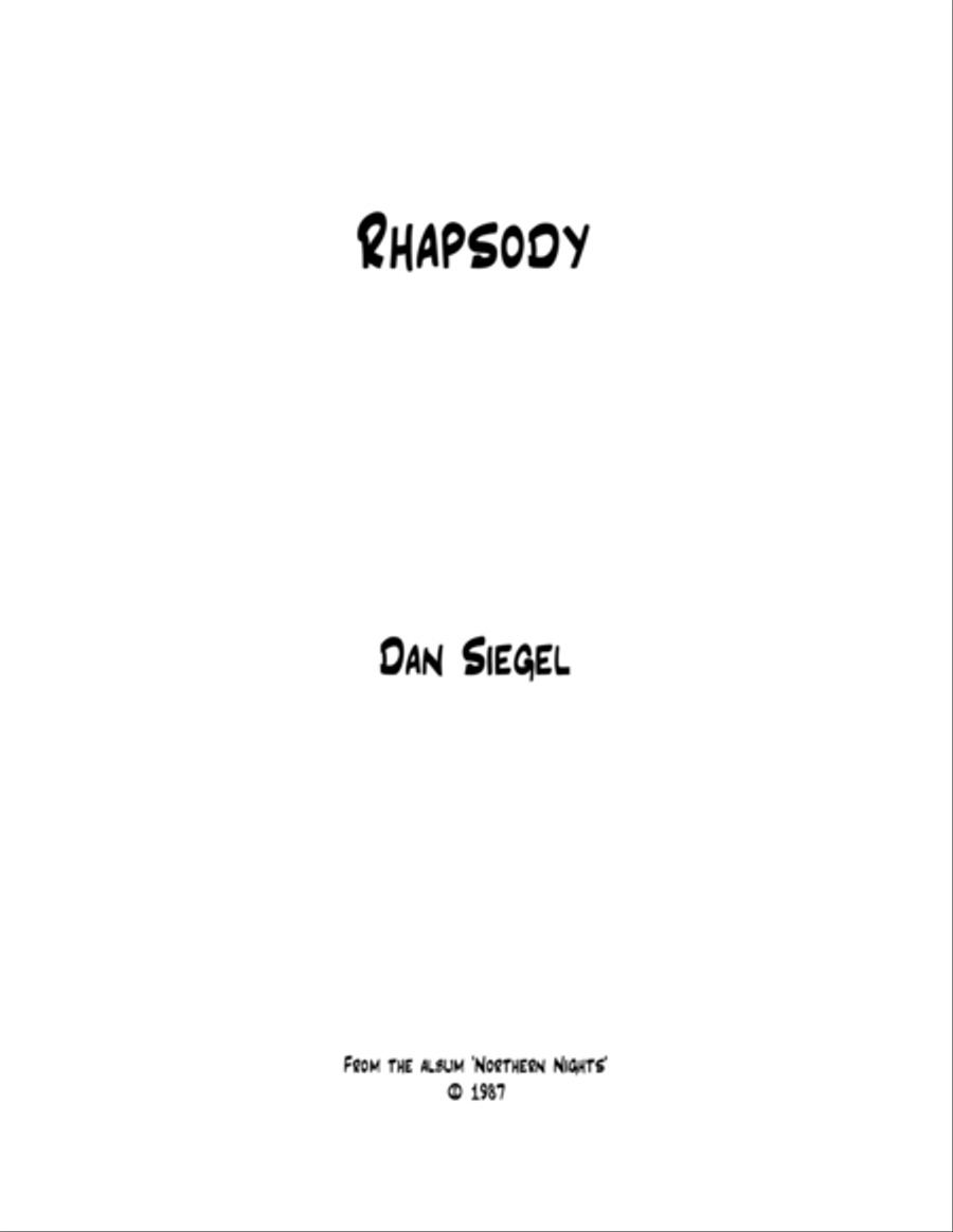 Rhapsody Piano Solo scores gallery preview page 1