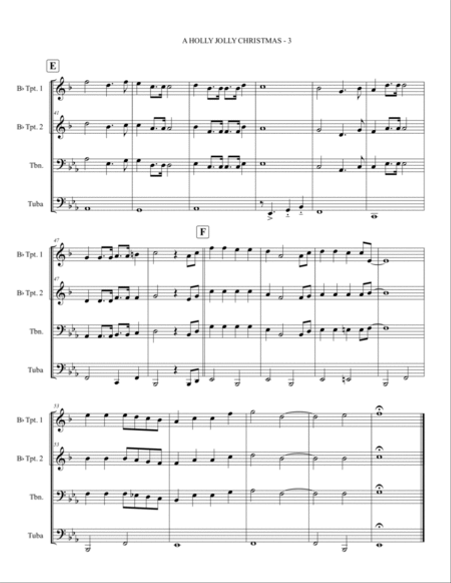 A Holly Jolly Christmas A Holly Jolly Christmas Brass Ensemble scores gallery preview page 4