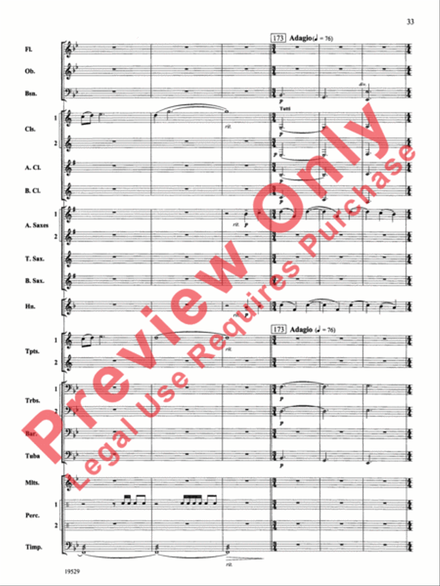 The Road Unknown Concert Band scores gallery preview page 34