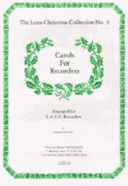 Carols for Recorders Recorder - Sheet Music