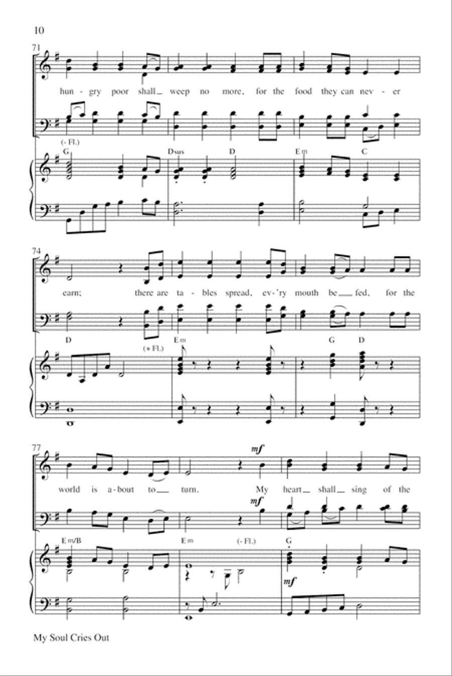 My Soul Cries Out (Canticle of the Turning) 4-Part scores gallery preview page 11
