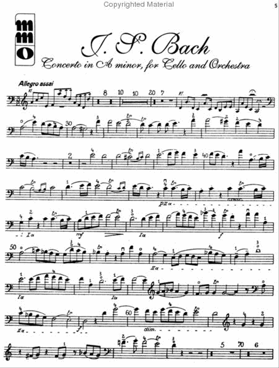 C.P.E. Bach - Violoncello Concerto in A Minor, Wq170/h432 Cello Solo scores gallery preview page 2