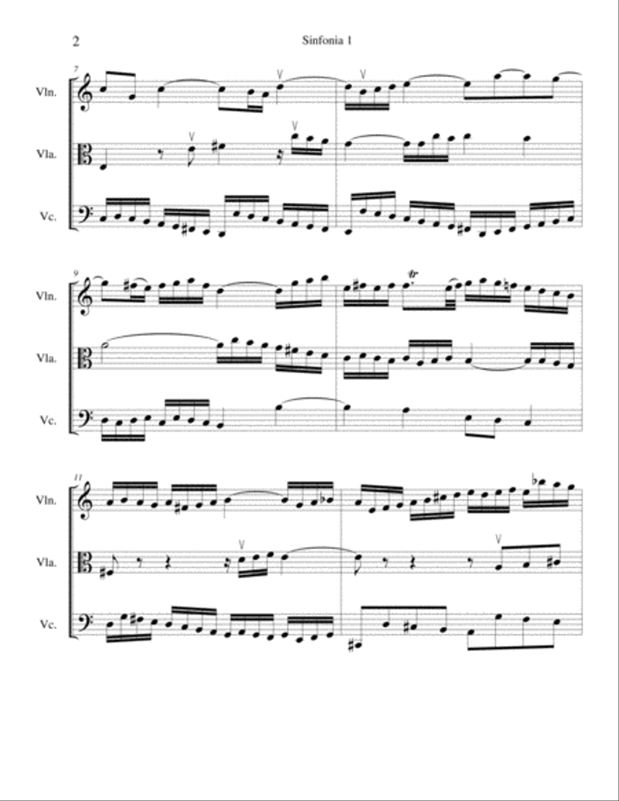 5 Sinfonias for String Trio String Trio scores gallery preview page 2