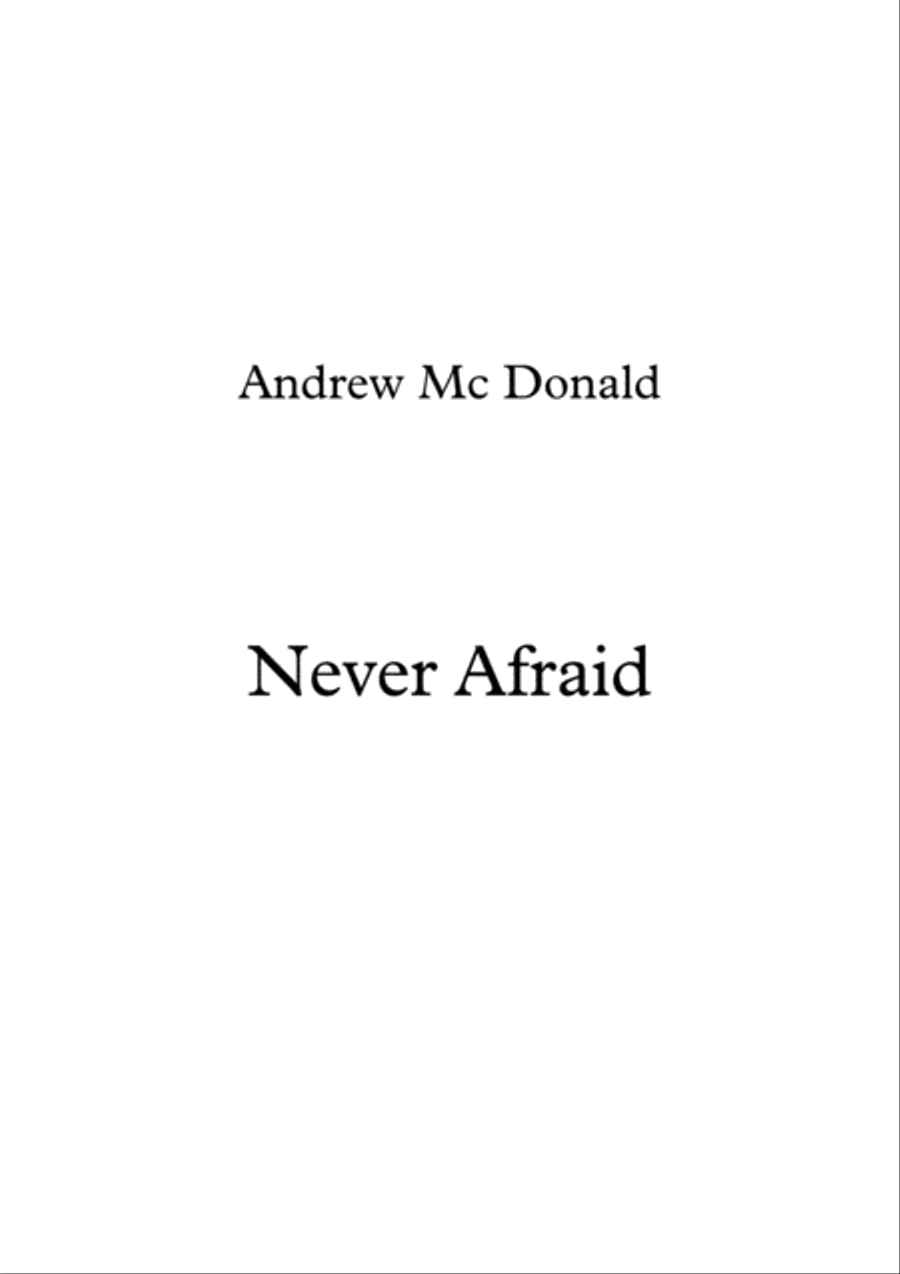Never Afraid Never Afraid Voice scores gallery preview page 1