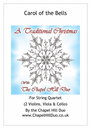 Book cover for Carol of the Bells for String Quartet - Full Length arrangement by the Chapel Hill Duo