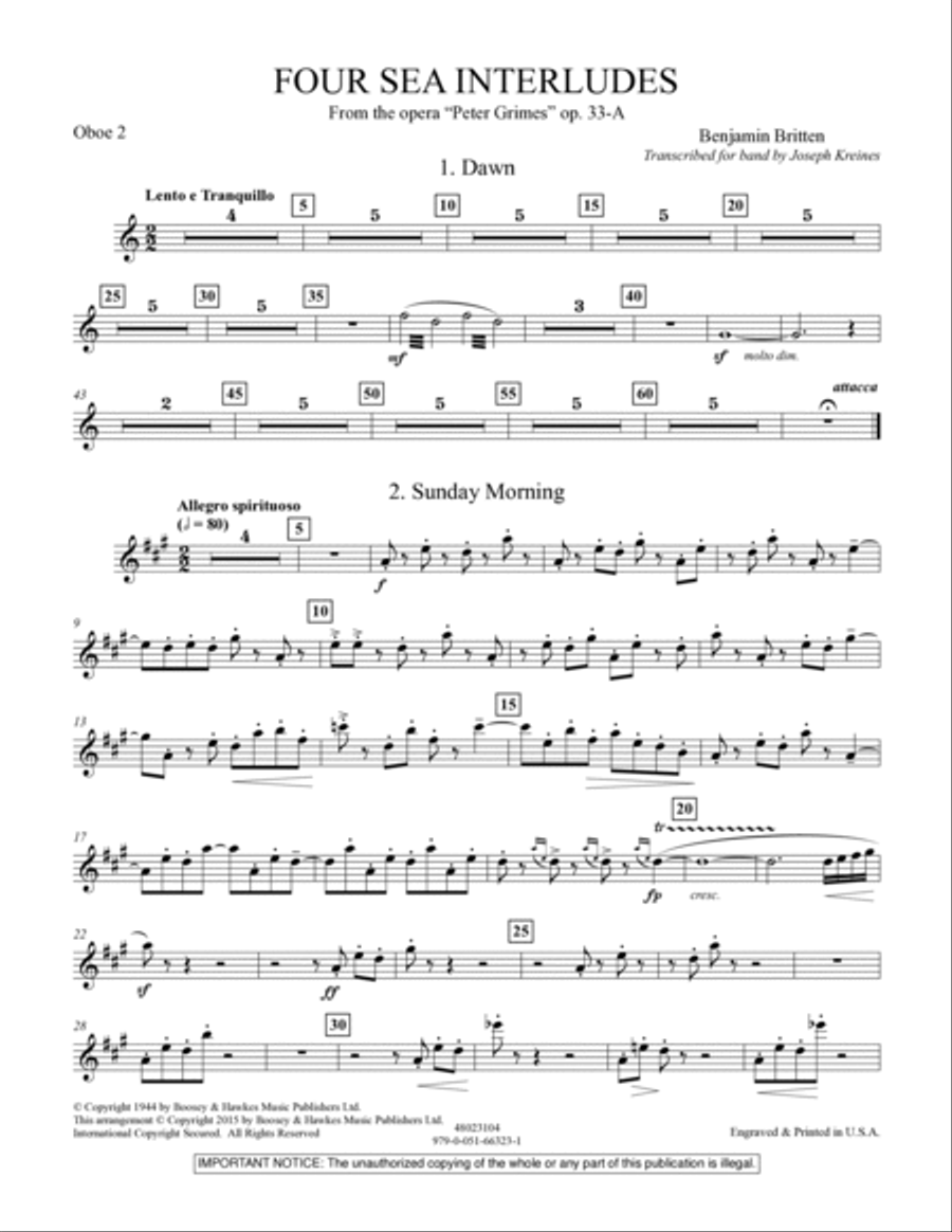 Four Sea Interludes (from the opera 