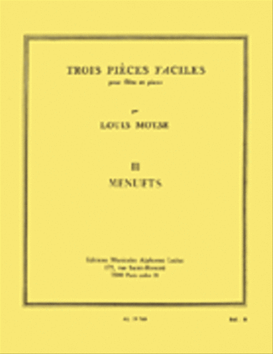 3 Pieces No. 3 - Menuets Flute Solo scores gallery preview page 1