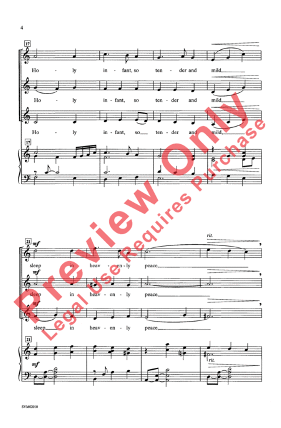 Silent Night - SSA SSA scores gallery preview page 4
