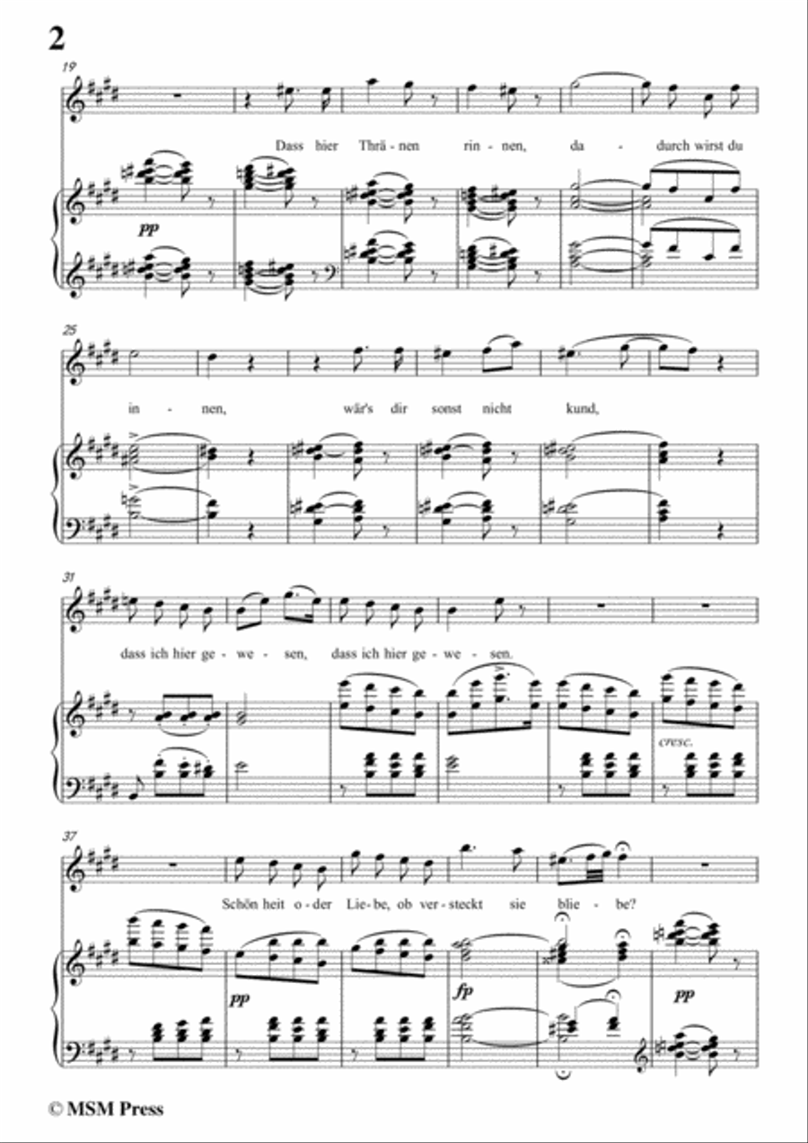 Schubert-Dass sei hier gewesen,in E Major,Op.59,No.2,for Voice and Piano Voice Solo scores gallery preview page 4