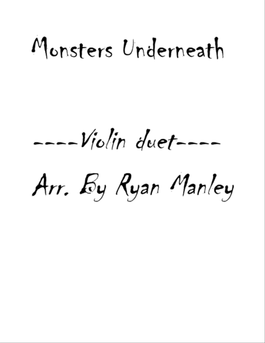 Monsters Underneath Monsters Underneath String Quartet scores gallery preview page 1