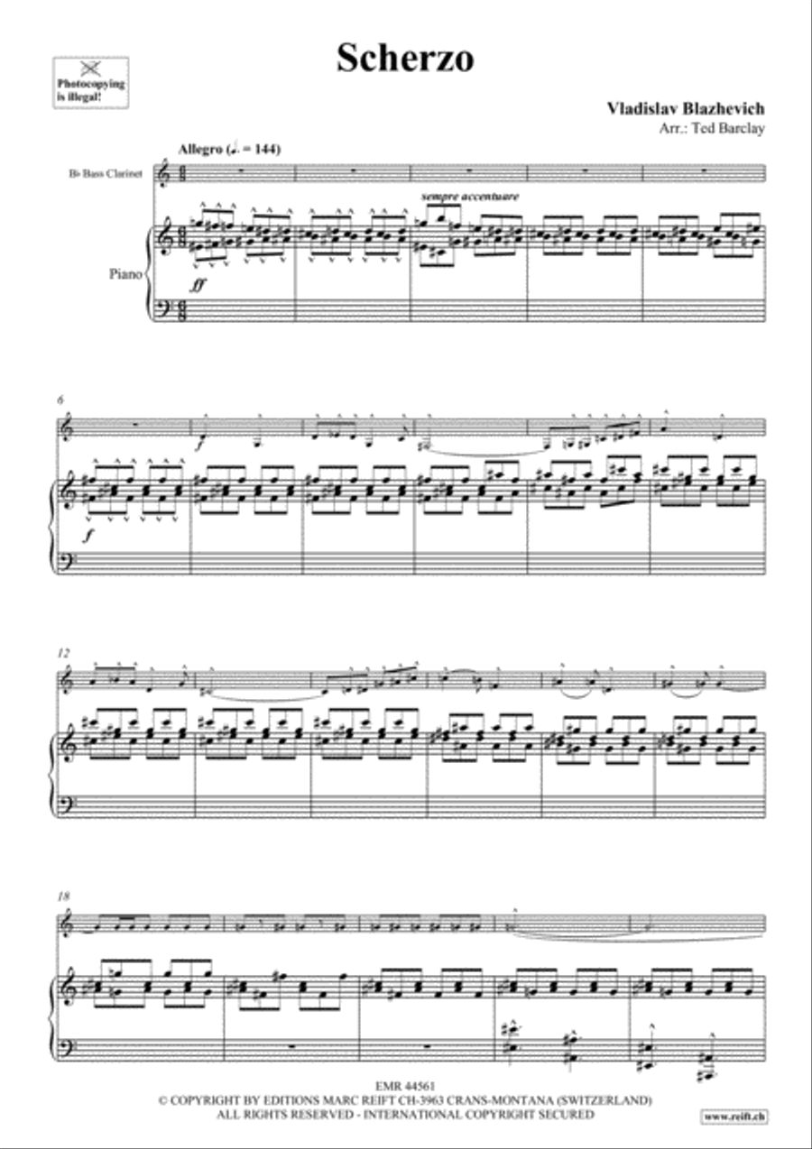 Scherzo Bass Clarinet scores gallery preview page 4