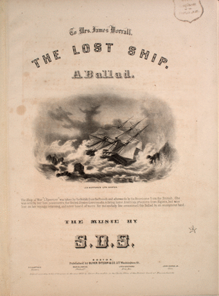 Book cover for The Lost Ship. A Ballad
