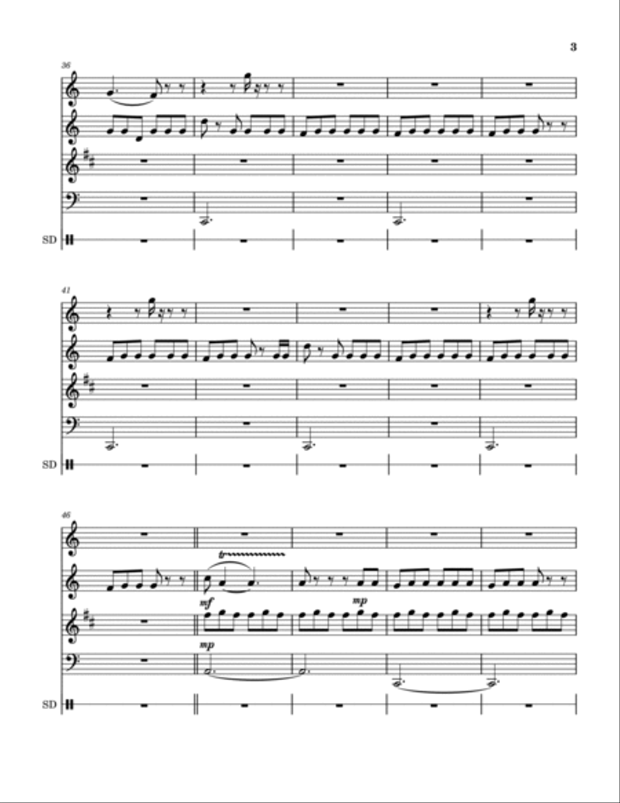 Namma Satham Woodwind Quartet scores gallery preview page 4