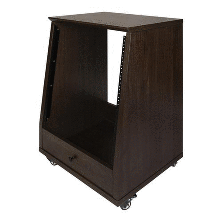 Frameworks Elite Furniture Series 12U Angled Studio Rack with Locking Casters