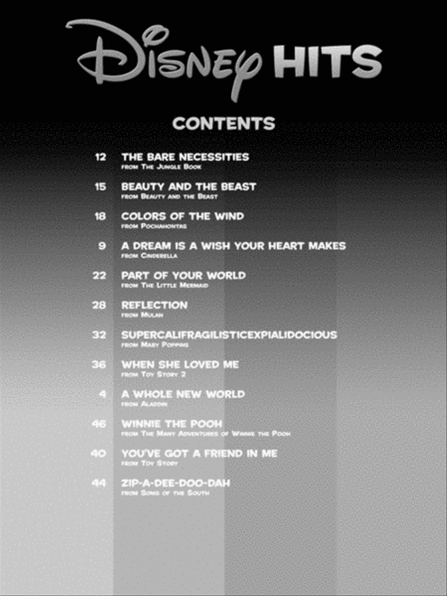 Disney Hits Disney Hits Easy Piano scores gallery preview page 2