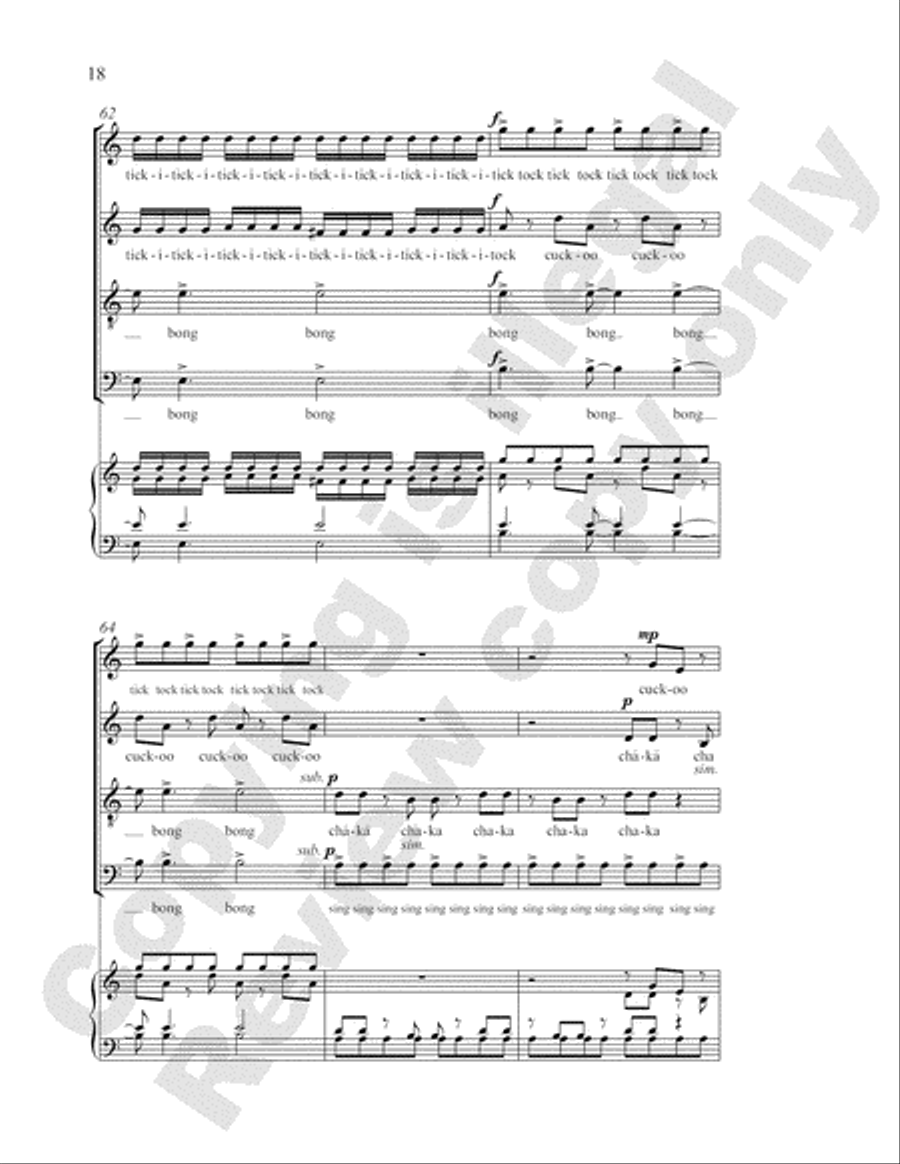 Time Pieces: 4. Clocks 4-Part scores gallery preview page 38