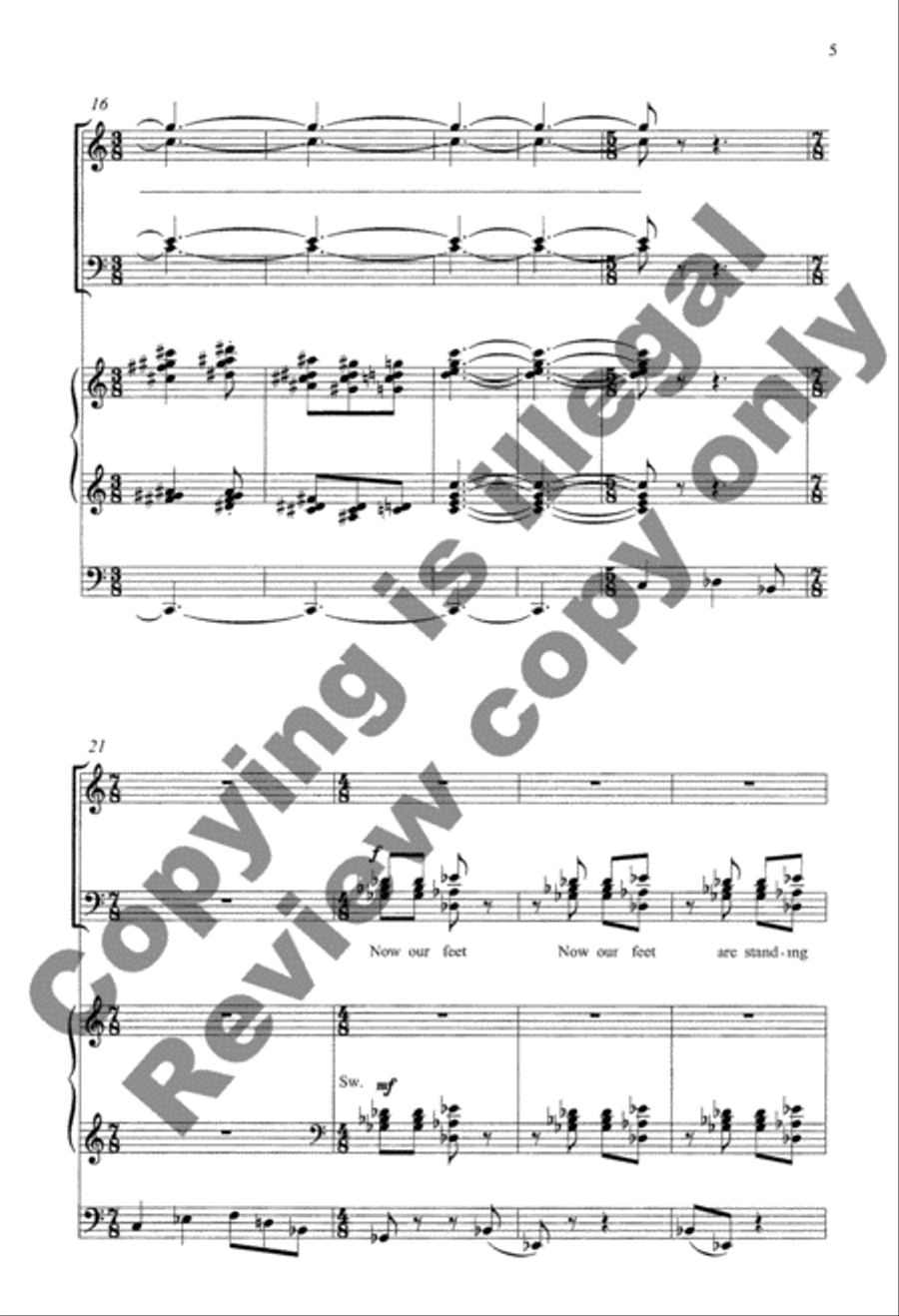 Psalm 122 (I Was Glad When They Said Unto Me) 4-Part scores gallery preview page 14