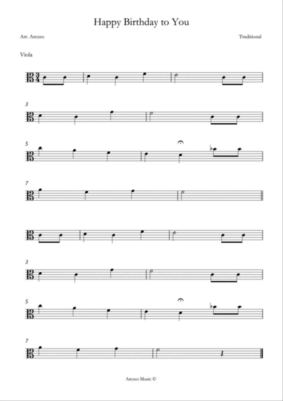 happy birthday to you easy Clarinet and Cello sheet music Chamber Music scores gallery preview page 2