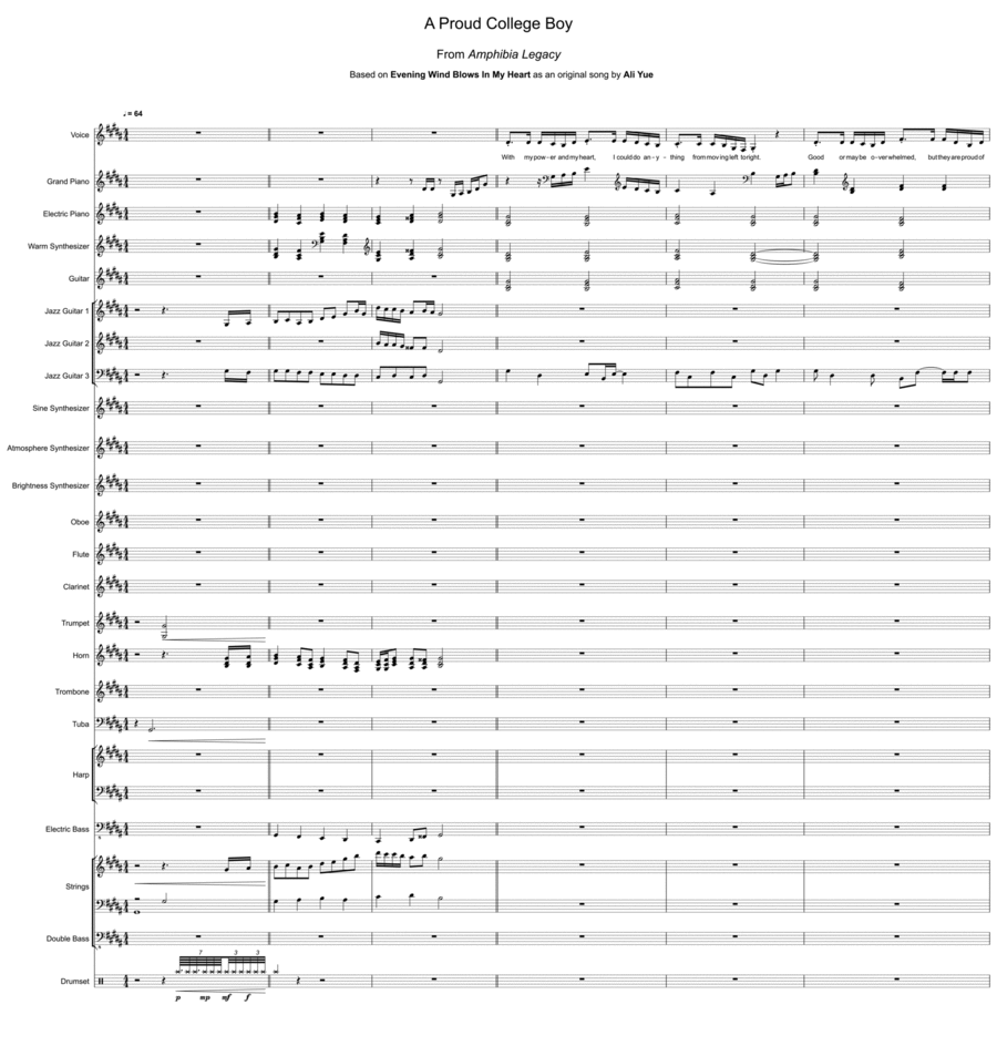 A Proud College Boy Flute scores gallery preview page 1