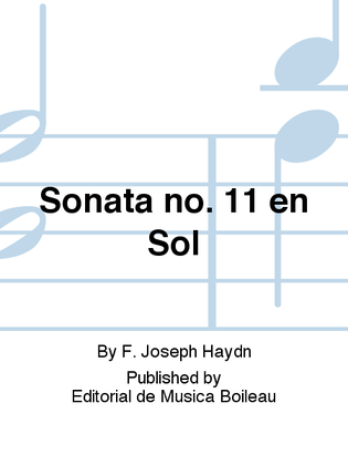 Book cover for Sonata no. 11 en Sol