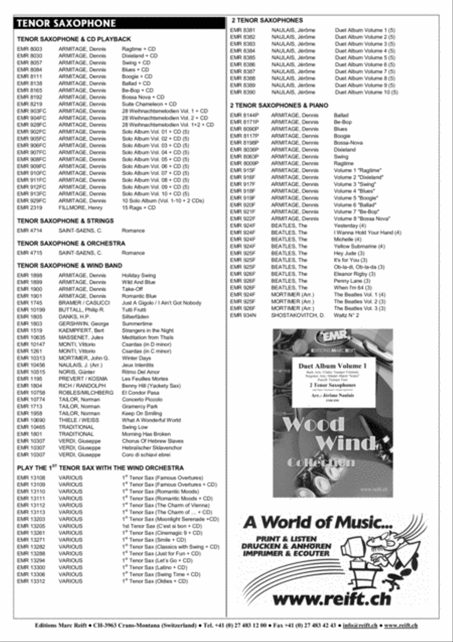 10 Easy Christmas Solos Tenor Saxophone scores gallery preview page 13