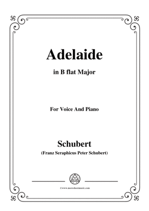 Schubert-Adelaide,in B flat Major,for Voice and Piano