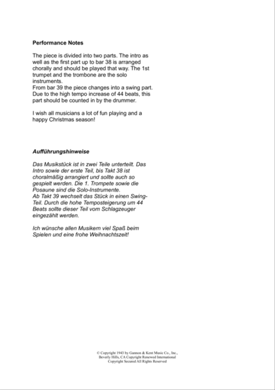 I'll Be Home For Christmas Brass Quintet scores gallery preview page 2