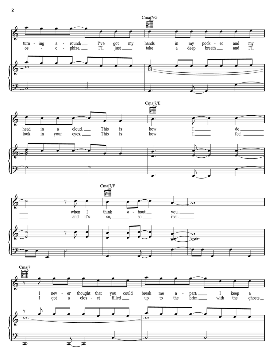 Hero/Heroine Piano, Vocal, Guitar scores gallery preview page 2