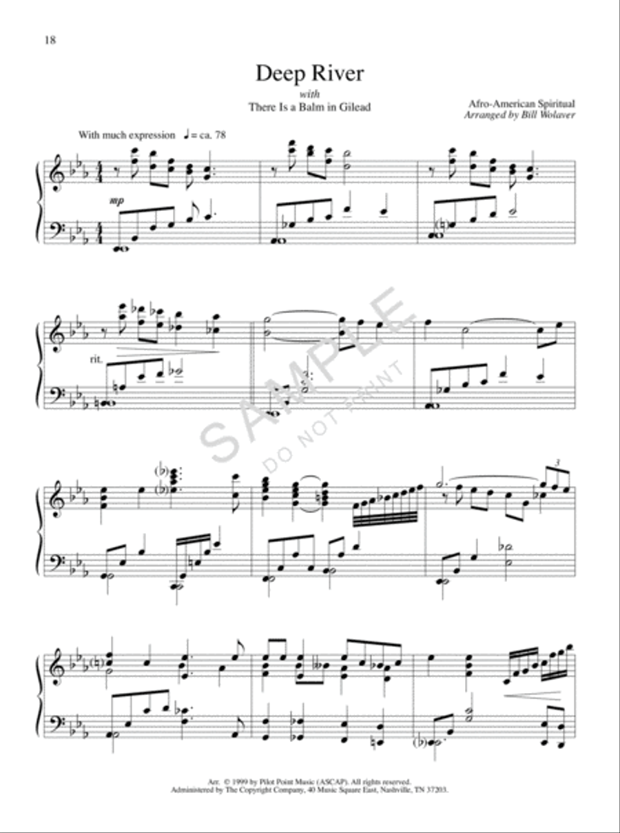 Gospel Rhythm and Blues Piano Solo scores gallery preview page 2
