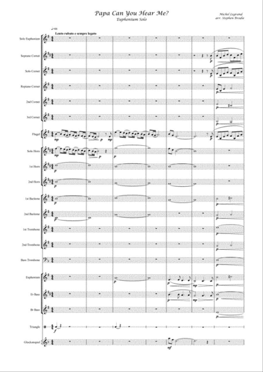 Papa, Can You Hear Me? Brass Ensemble scores gallery preview page 2