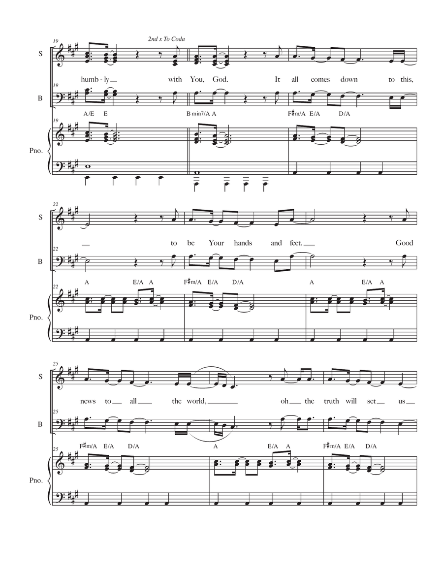Act Justly Love Mercy Walk Humbly Piano, Vocal scores gallery preview page 3