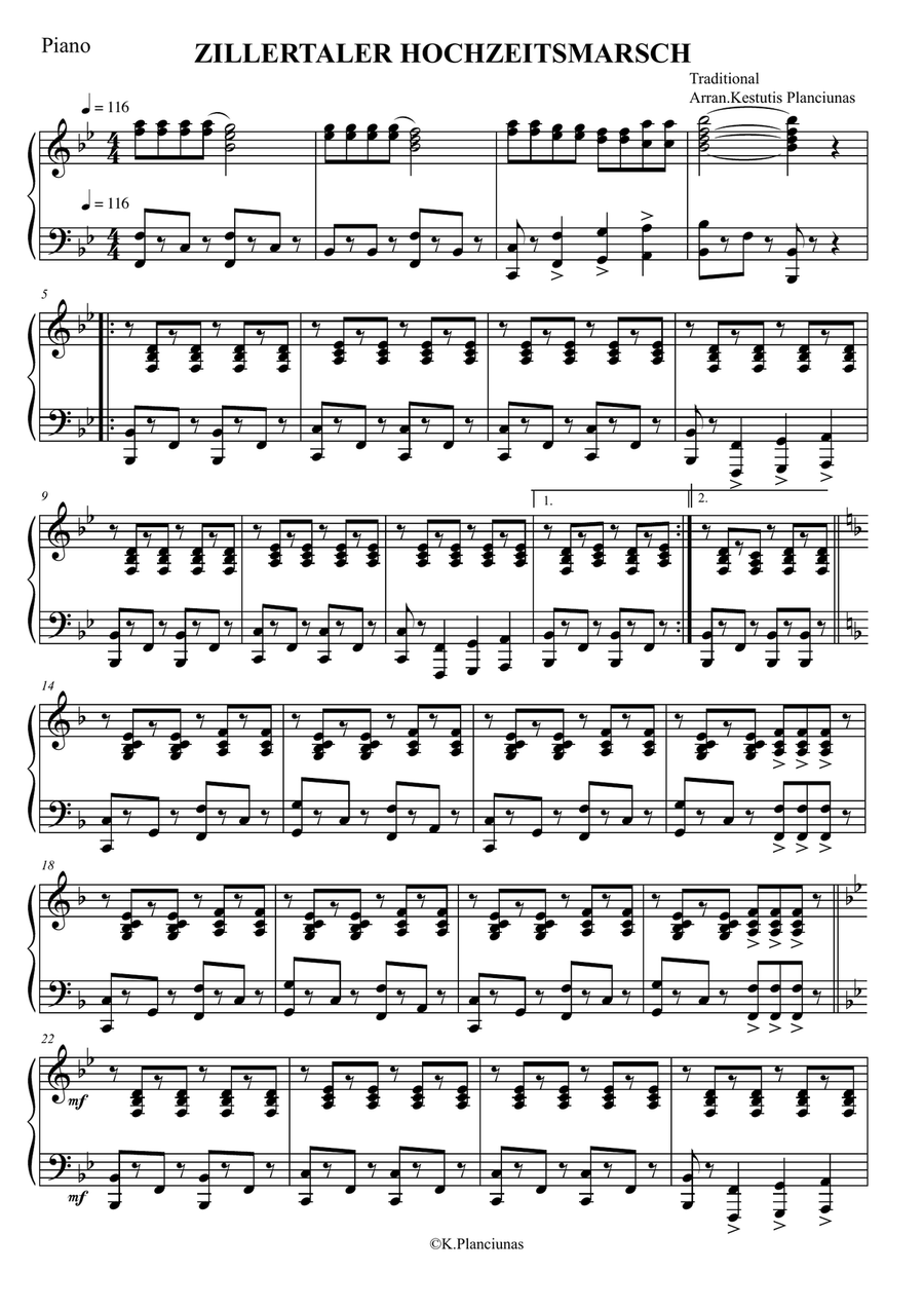 Zillertaler Hochzeitsmarsch Concert Band scores gallery preview page 4