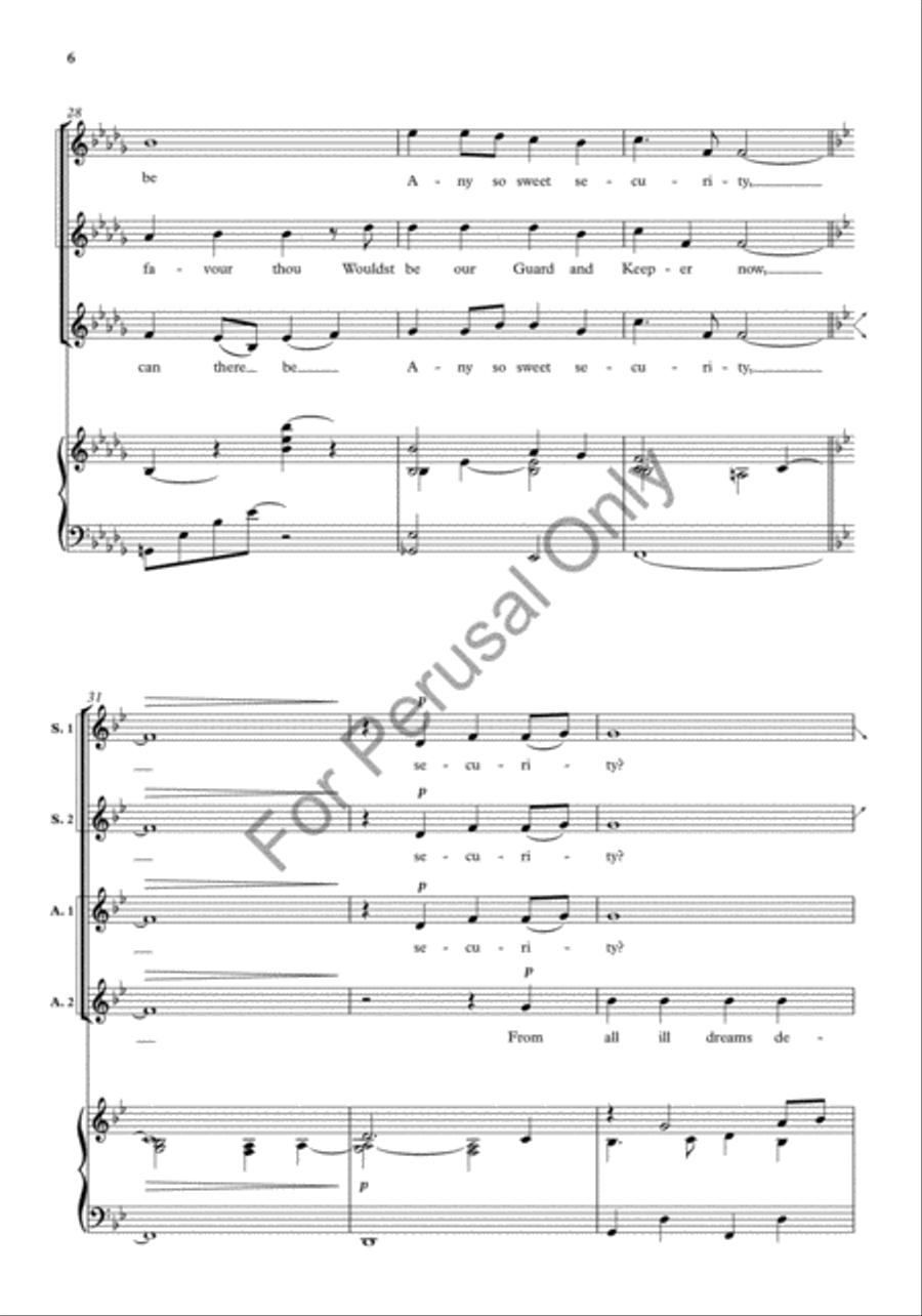 Evening Hymn SSAA scores gallery preview page 6