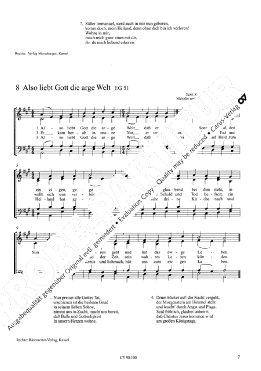 Chorsatze zum Evangelischen Gesangbuch Choir scores gallery preview page 12