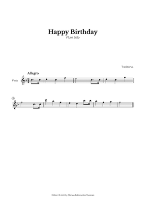 Happy Birthday for Easy Flute