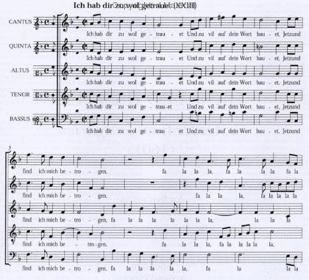 Six Leider From Lustgarten (1601) - 5 Scores