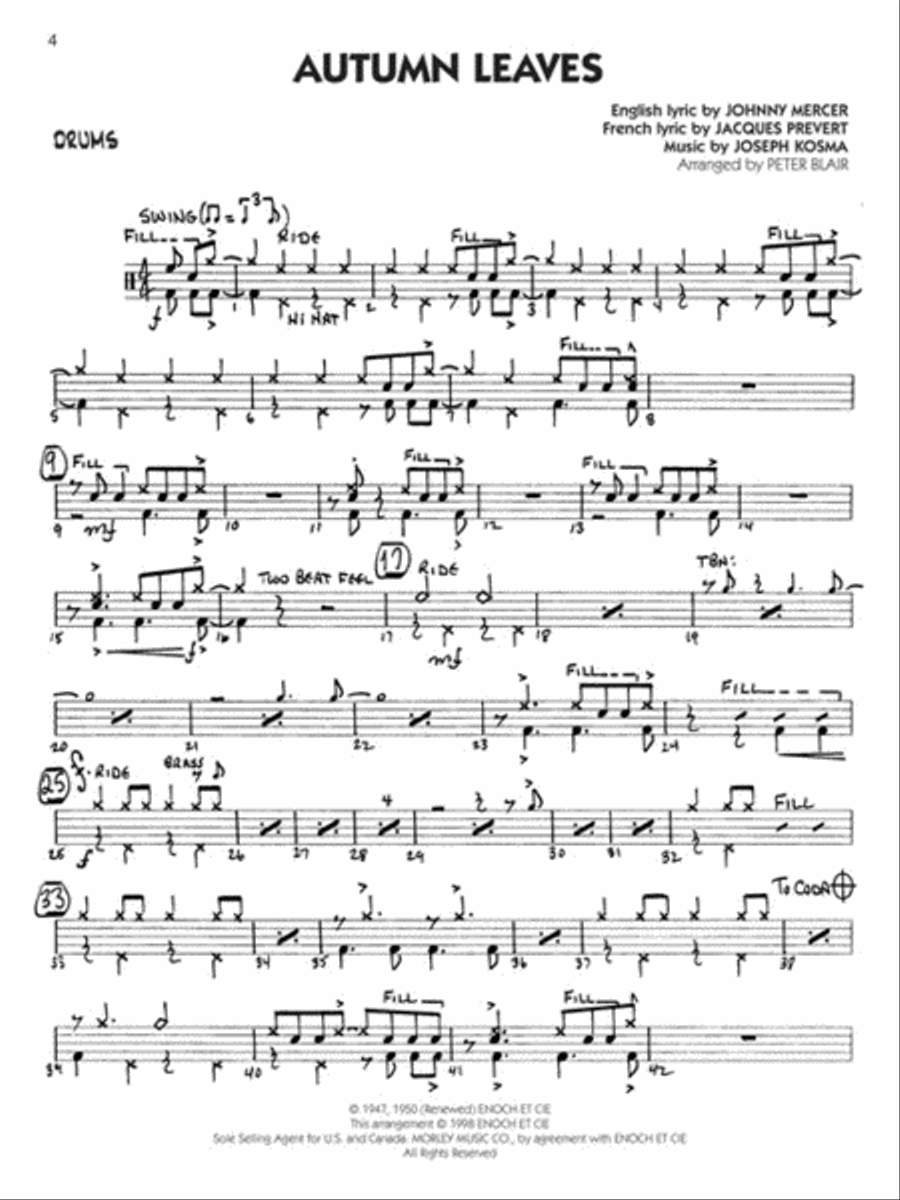 Standards – Drums Big Band scores gallery preview page 3