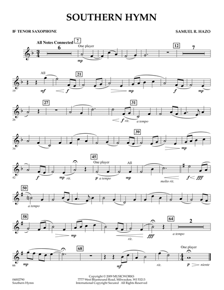 Southern Hymn - Bb Tenor Saxophone