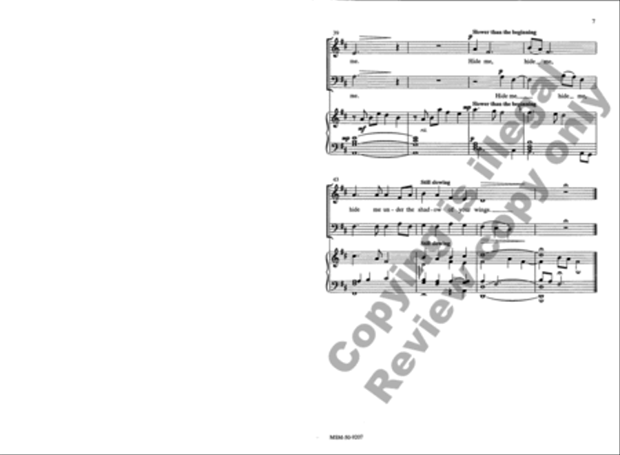 Hide Me Under the Shadow of Your Wings 2-Part scores gallery preview page 6