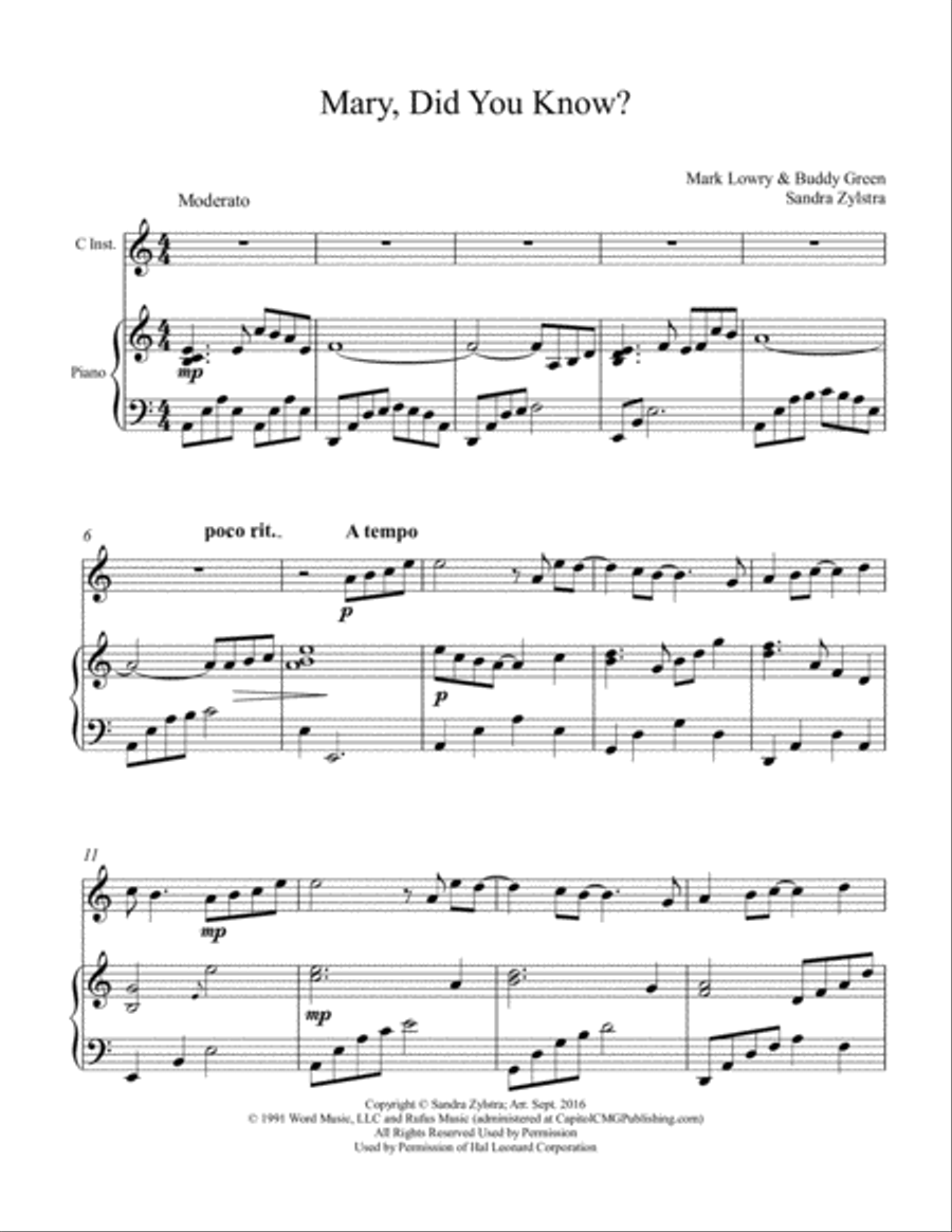 Mary, Did You Know? Piano scores gallery preview page 2